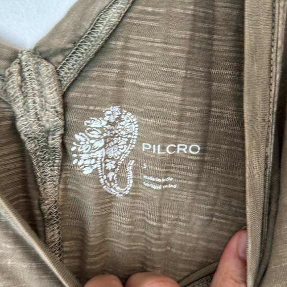 Anthropologie Green Pilcro Ruffled Open Back Long Sleeves Top in small - Picture 4 of 7